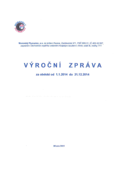 Výroční zpráva za rok 2014