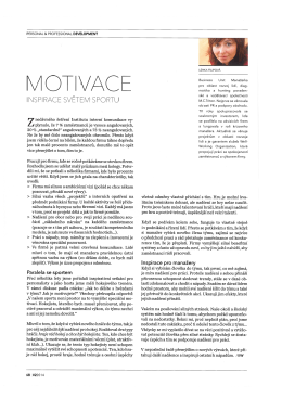 Čl&aacute;nek Lenky Filipov&eacute; na t&eacute;ma motivace - MC