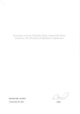 Koncepce rozvoje Základní školy a Mateřské školy - obcan