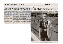 Adam Novák přivezl z MČR čtyři cenné kovy
