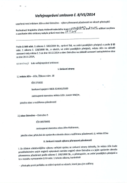 Veřejnoprávní smlouva č. 8/ VS/2014