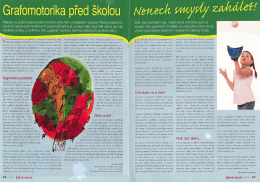 Grafomotorika před &scaron;kolou