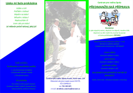 PŘEDMANŽELSK&Aacute; PŘ&Iacute;PRAVA - Centrum pro rodinu Spolu