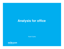 Analysis for Office