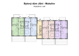 Bytov&yacute; dům Jižn&iacute;- Mukařov PŮDORYS1.NP