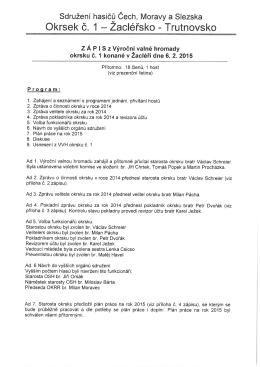 2015-02-06 Z&aacute;pis z VVH okrsku č. 1
