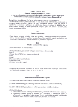 OBEC Z&aacute;lesn&aacute; Zhoř Obecně z&aacute;vazn&aacute; vyhl&aacute;&scaron;ka č. 1&iacute;2015, o