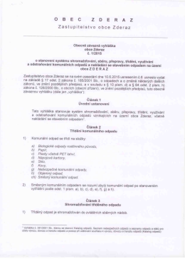 Zastupitelstvo obce Zderaz