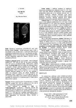 SN54 Ve301W (RJ55) - Historický radioklub československý