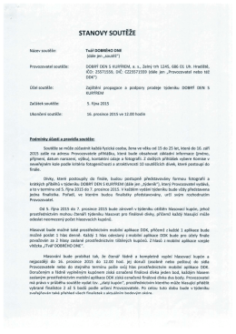 STANOVY SOUTĚŽE - Dobr&yacute; den s Kur&yacute;rem