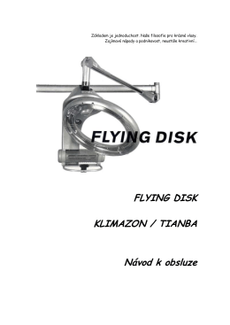 FLYING DISK KLIMAZON / TIANBA Návod k obsluze