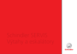 Servis výtahů a eskalátorů Schindler