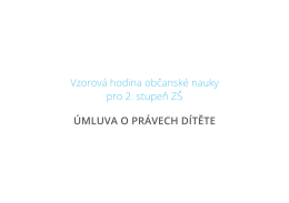 Vzorová hodina občanské nauky