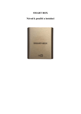 SMART BOX Návod k použití a instalaci