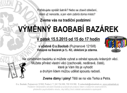 VÝMĚNNÝ BAOBABÍ BAZÁREK