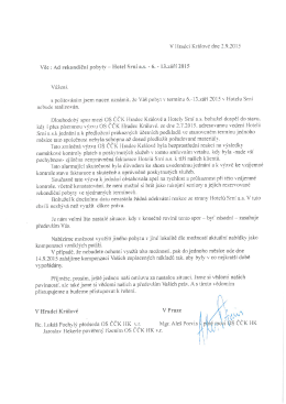 Dopis, kter&yacute; posla OS ČČK sv&yacute;m klientům