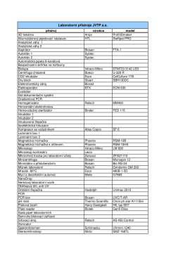 Laboratorní přístroje seznam JVTP
