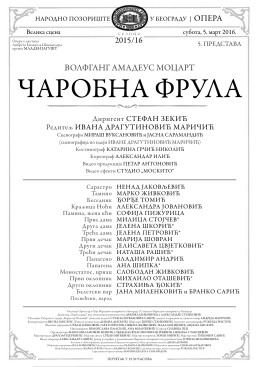 Дневна листа - Народно позориште у Београду