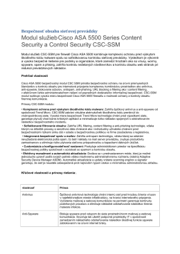 Cisco ASA 5500 Content Security datovy list
