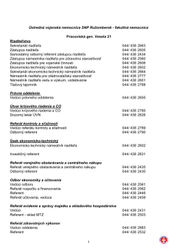 PDF telefónny zoznam ÚVN SNP Ružomberok