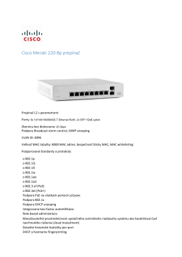 Cisco Meraki 220-8P datovy list