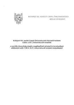 3/2016. (II.01.) &ouml;nkorm&aacute;nyzati rendelet a szoci&aacute;lis