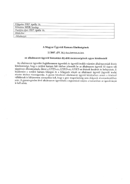 2/2007.(IV.16.) &aacute;ll&aacute;sfoglal&aacute;s