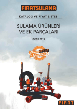 Tarımsal Sulama Broş&uuml;r&uuml;