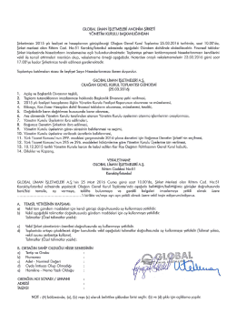 Genel Kurul &Ccedil;ağrı Metni