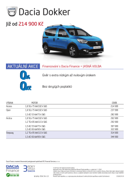 Ceník - Dacia Česká republika