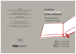 Společná česko-rakouská kniha o dějinách Přednášková a diskusní