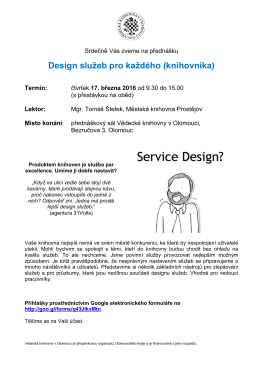 Design služeb pro každého (knihovníka)