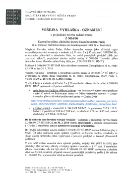 veřejná vyhláška - oznámení