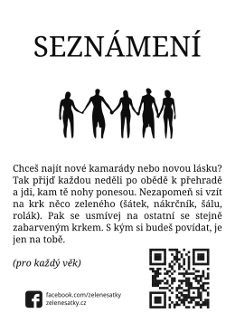 Page 1 SEZN&Aacute;MEN&Iacute; Chce&scaron; naj&iacute;t nov&eacute; kamar&aacute;dy nebo novou l&aacute;sku