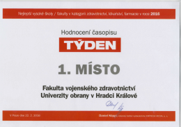 Page 1 Nejlepší vysoké školy / fakulty v kategorii zdravotnictví