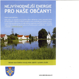 Nejvýhodnější energie pro naše občany