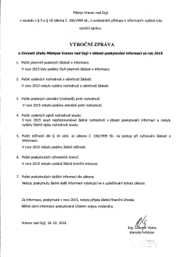 Výroční zpráva o svobodném přístupu k informacím /17