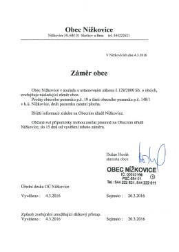 Z&aacute;měr obce