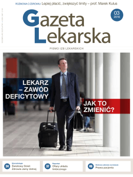 Przeglądaj numer 03/2016 - Gazeta Lekarska PAPIER
