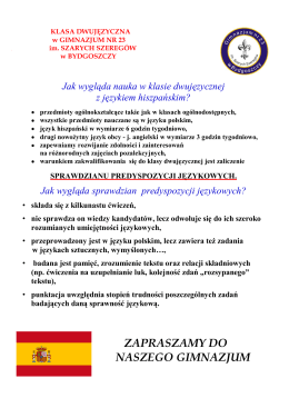więcej informacji - Gimnazjum nr 23 w Bydgoszczy