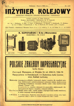 Inżynier Kolejowy 1933/Tytuł