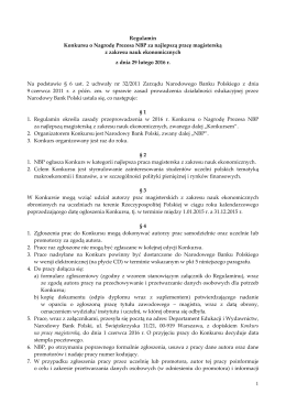Regulamin konkursu magisterska Typ: PDF File Rozmiar