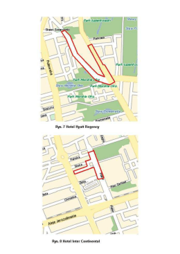 Zakaz przewozu: mapa okolic Hotelu Hyatt i InterContinental