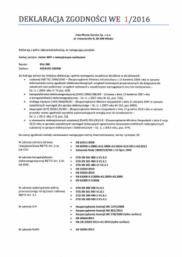 Deklaracja zgodności IDU-200