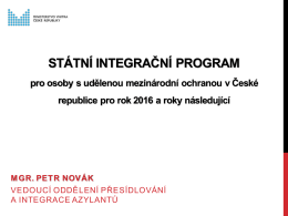 Státní integrační program pro osoby s udělenou mezinárodní