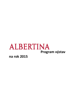 Program výstav na rok 2015