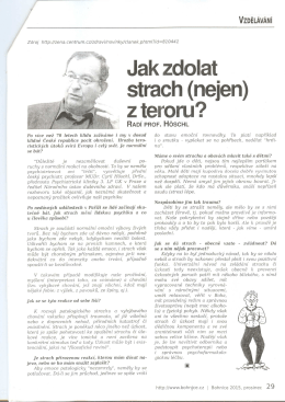 (nejen) z teroru? Rad&iacute; prof. H&ouml;schl. Bohnice 12/2015