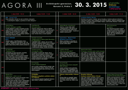 Program přednáškového dne AGORA III