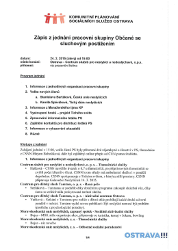 zápis z jednání, SLU, 24.2.2015