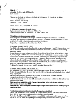 Zápis z jednání 9. 6. 2015